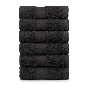 Terry Cotton Hand Towels - 520 Gsm - Set of 6